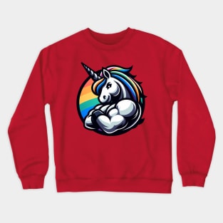 Alpha Male Unicorn LGBTQ Pride Rainbow Crewneck Sweatshirt